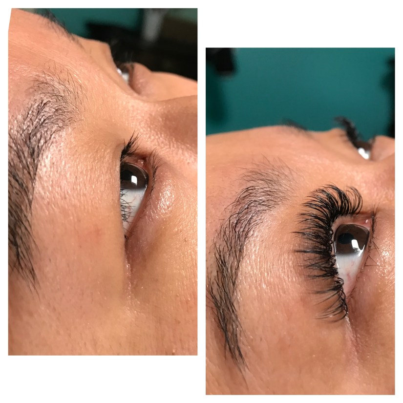 Before and After Volume Lashes